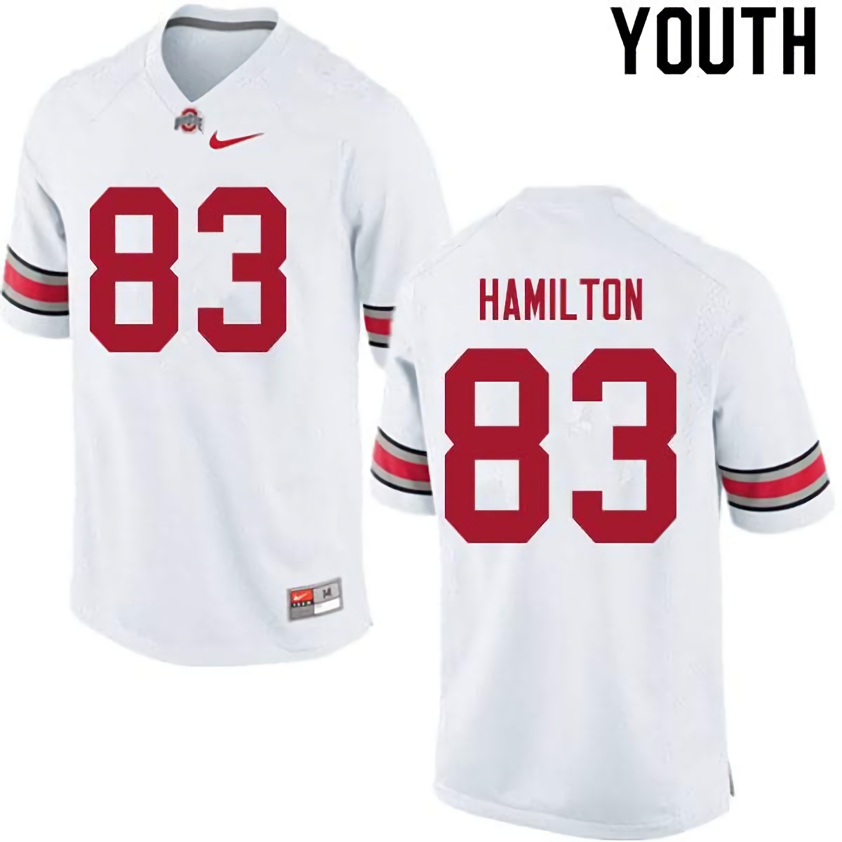 Cormontae Hamilton Ohio State Buckeyes Youth NCAA #83 Nike White College Stitched Football Jersey HZU5556IP
